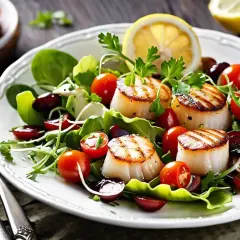 Recette de salade aux noix de Saint-Jacques pour un dîner raffiné