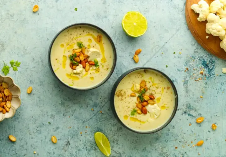 Recette de soupe chou-fleur lait de coco crémeuse et réconfortante