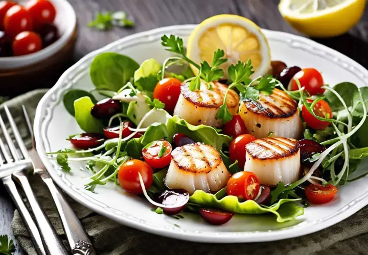 Recette de salade aux noix de Saint-Jacques pour un dîner raffiné