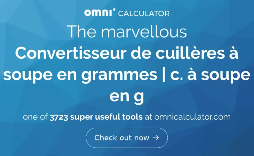 Combien de gramme fait une cuillère à soupe ? Poids selon les ingrédients